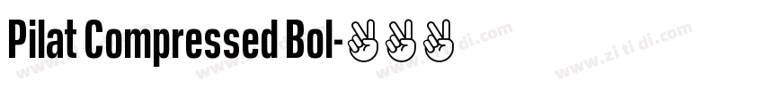 Pilat Compressed Bol字体转换